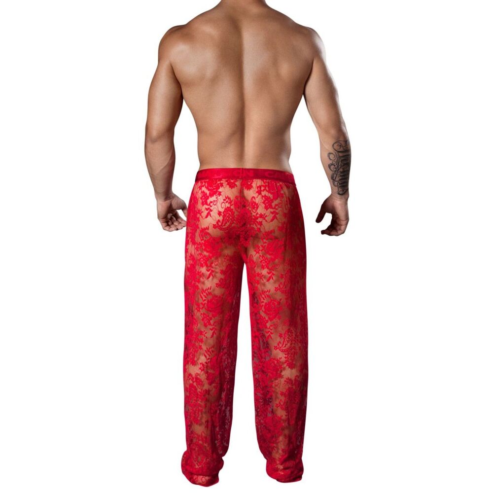 Candyman Lace See-Thru Loungewear Pant 99234 Red
